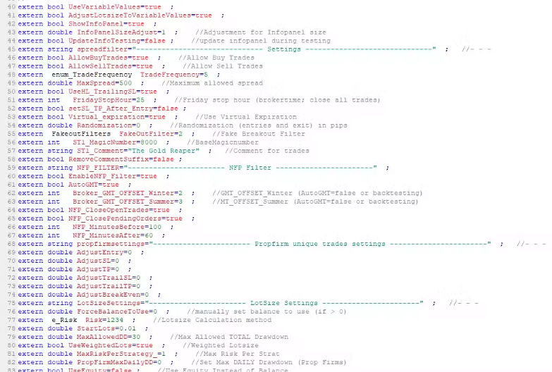 The Gold Reaper MT4 Source Code - Image 2